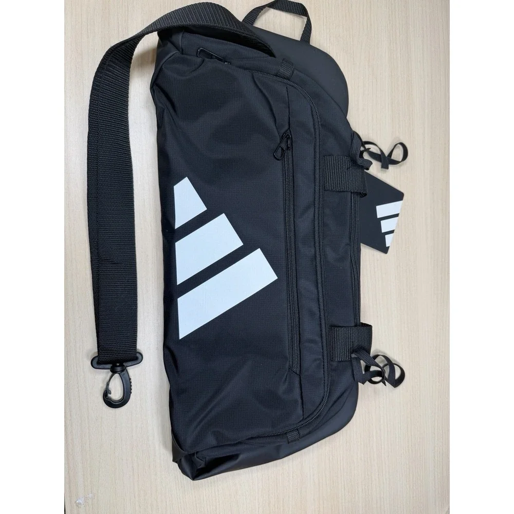 Adidas Defender 5 Small Duffel / Gym Bag Black/White  17